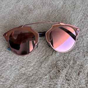 Auth DIOR SoReal rose gold eyeglasses